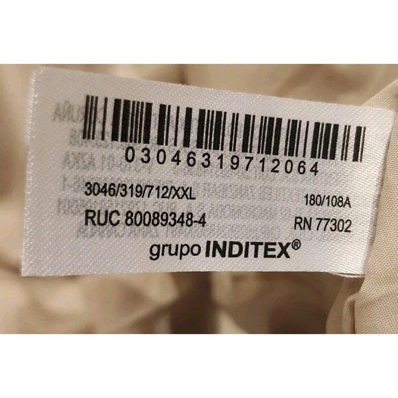 Zara Cropped Bomber Jacket Cream Ivory Chic Outerwear Varsity XXL Women - Picture 8 of 9